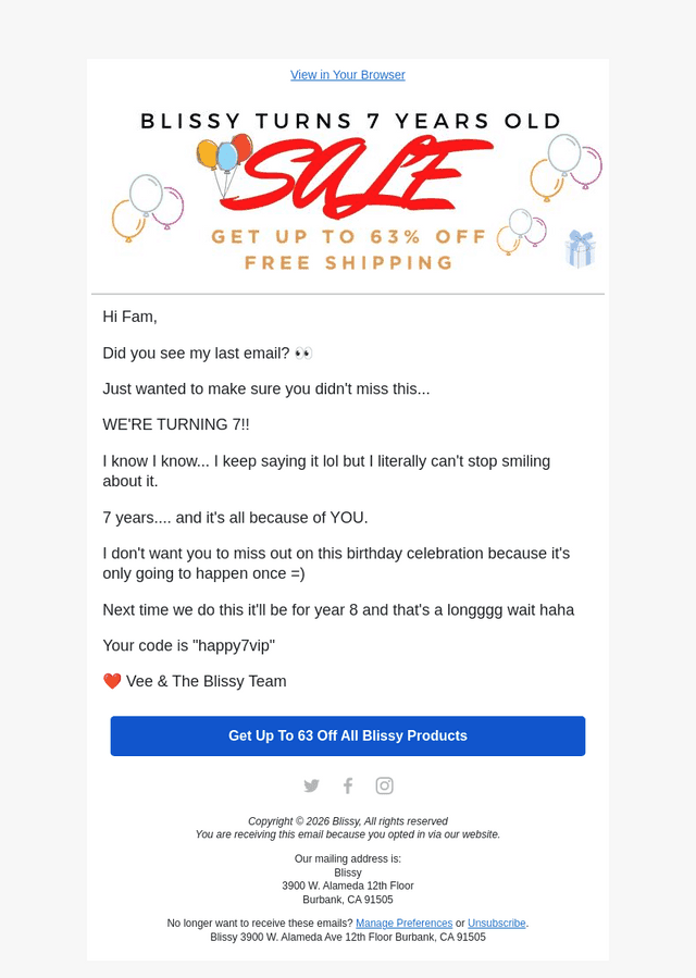 Bliss email from Thu, Mar 12, 2026