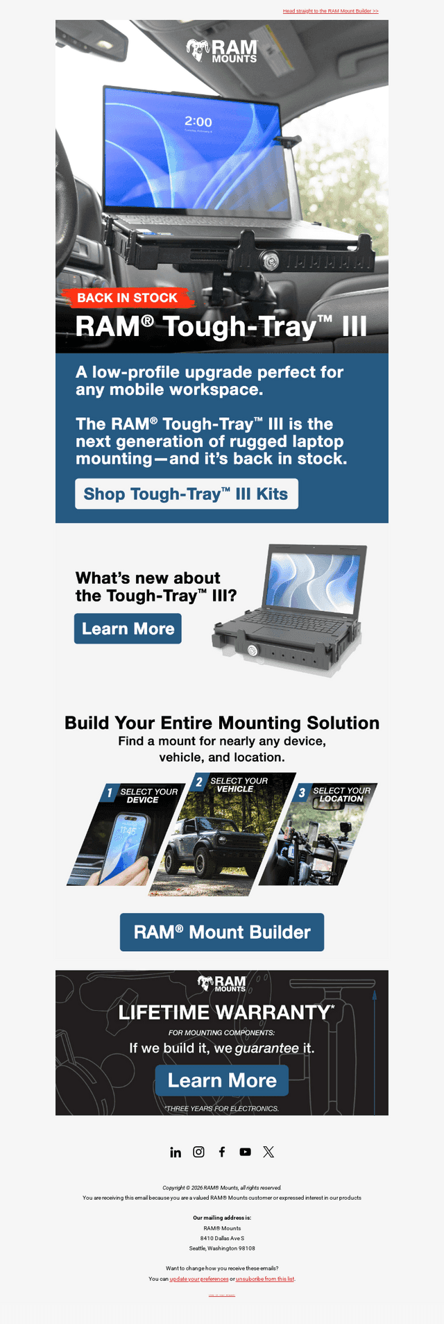 RAM Mounts email from Fri, Mar 13, 2026
