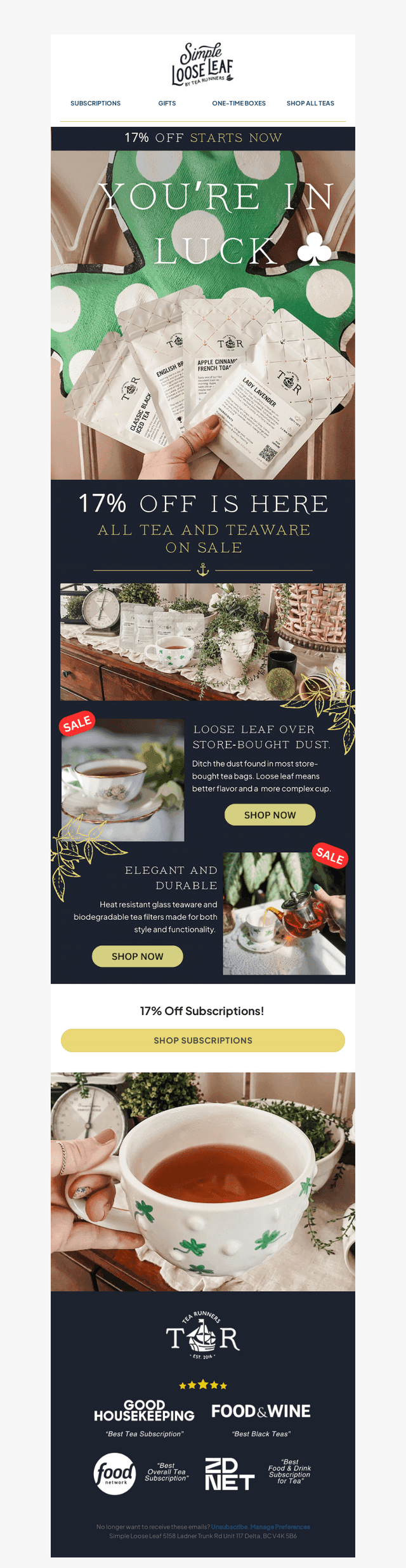 Simple Loose Leaf email from Fri, Mar 13, 2026