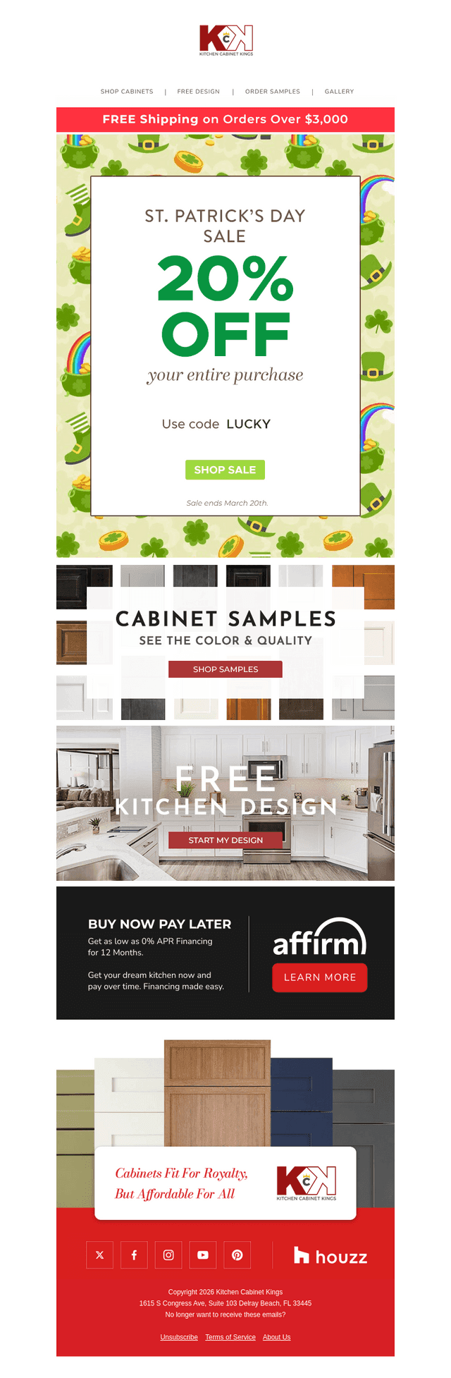 Kitchen Cabinet Kings email from Fri, Mar 13, 2026