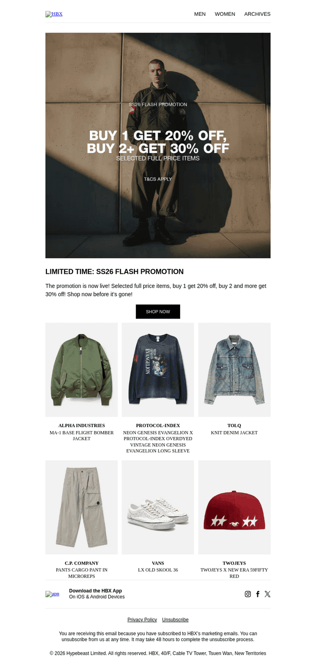LIMITED TIME: SS26 FLASH PROMOTION