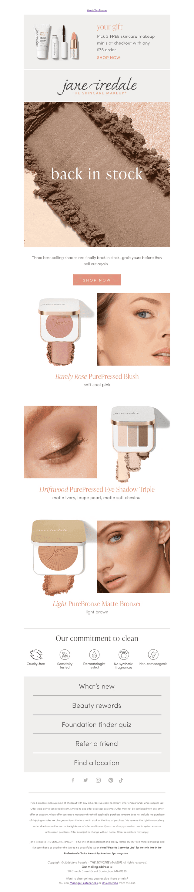 jane iredale email from Fri, Mar 13, 2026