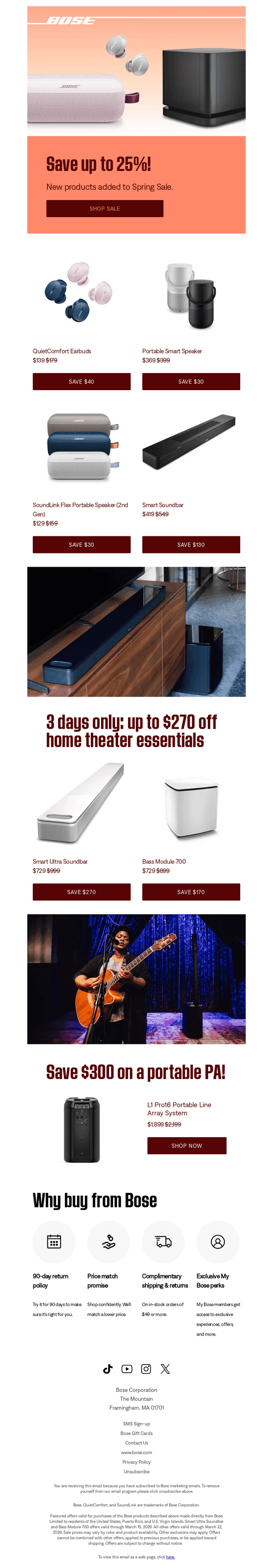 Bose email from Fri, Mar 13, 2026