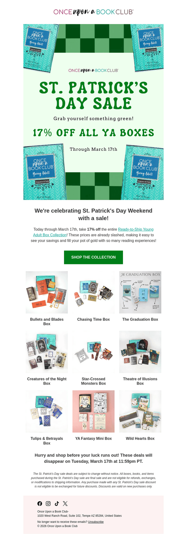 Once Upon A Book Club email from Fri, Mar 13, 2026