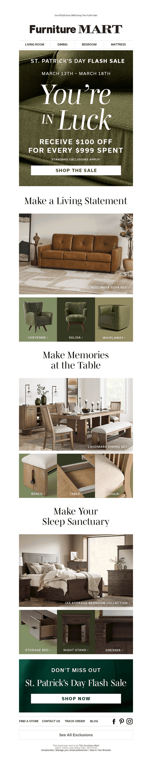 The Furniture Mart email from Fri, Mar 13, 2026