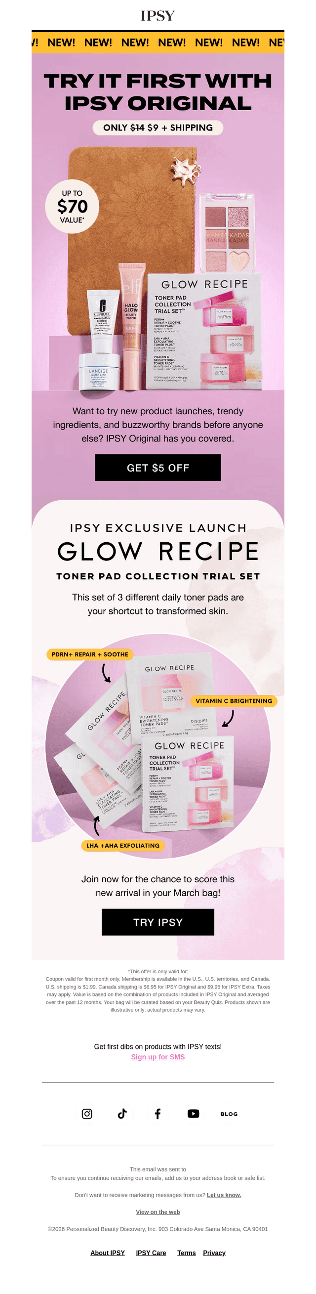 ipsy email from Fri, Mar 13, 2026