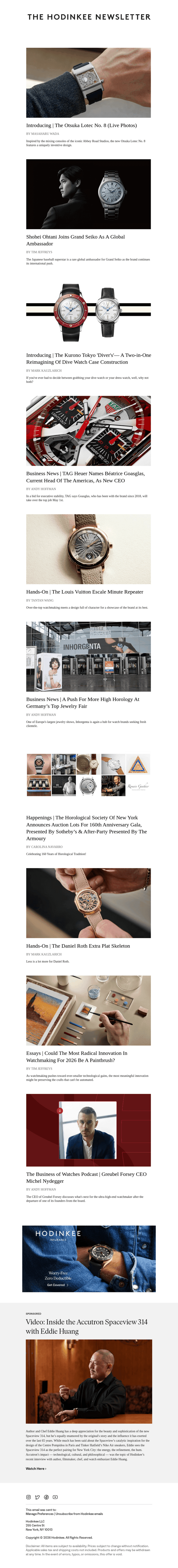 Hodinkee Weekly | 03/13/2026
