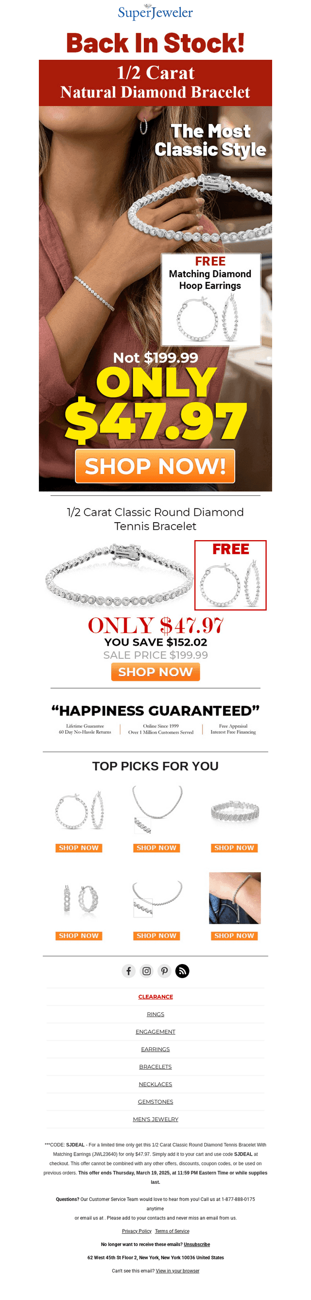 SuperJeweler email from Sat, Mar 14, 2026