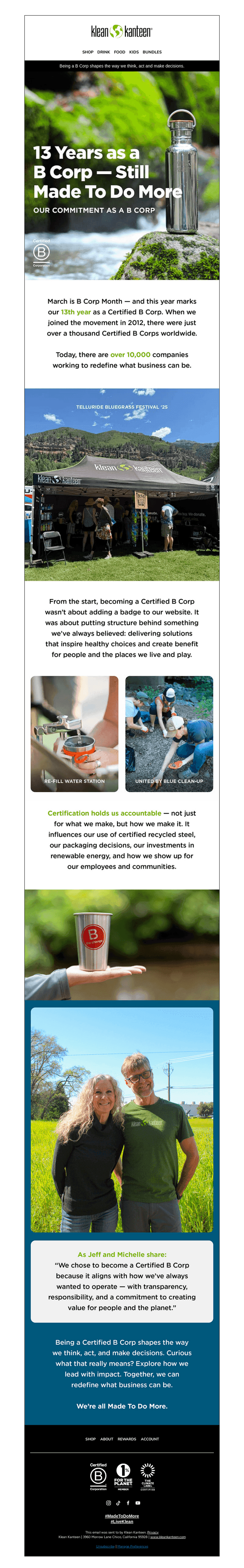 13 Years as a B Corp