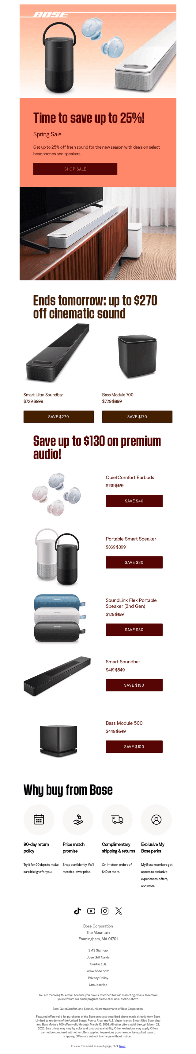 Bose email from Sat, Mar 14, 2026
