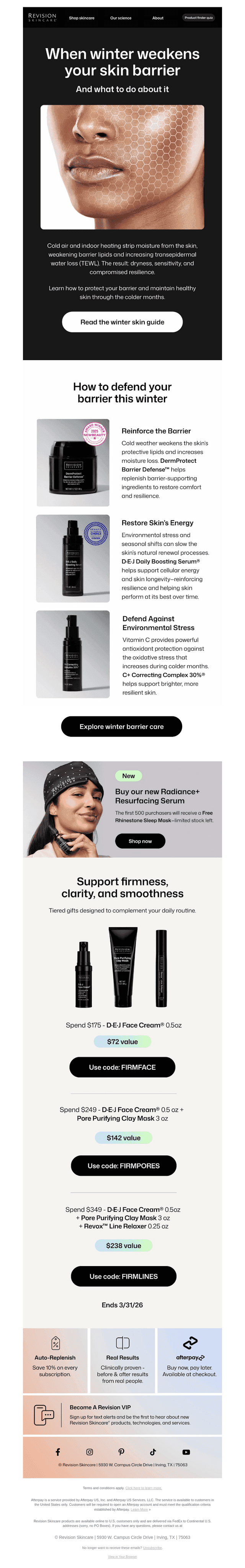 Revision Skincare email from Sat, Mar 14, 2026