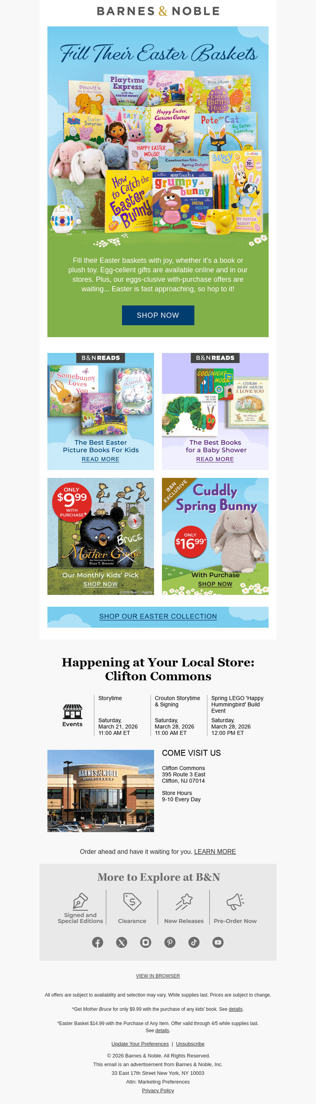 Barnes & Noble email from Sun, Mar 15, 2026