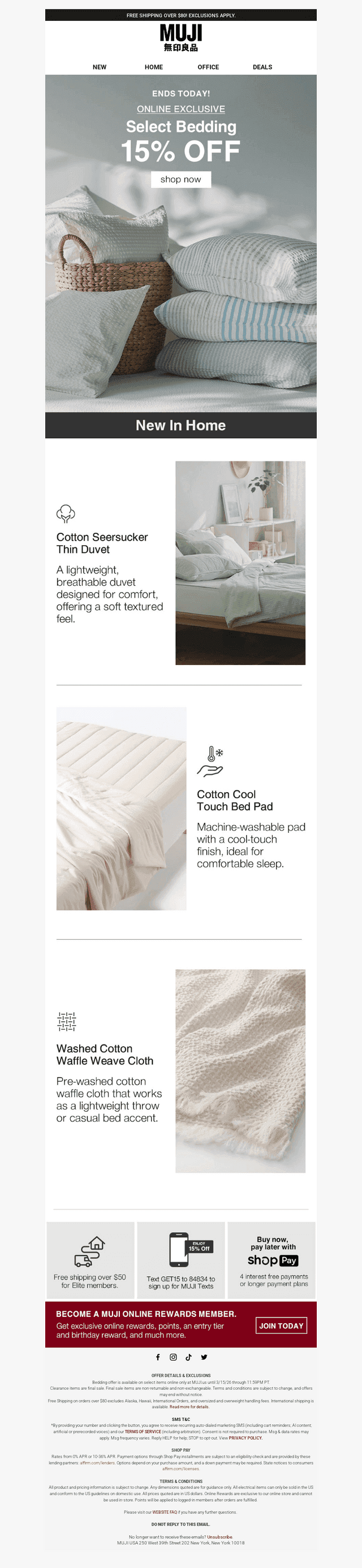 15% OFF Bedding Ends Today! 🚨