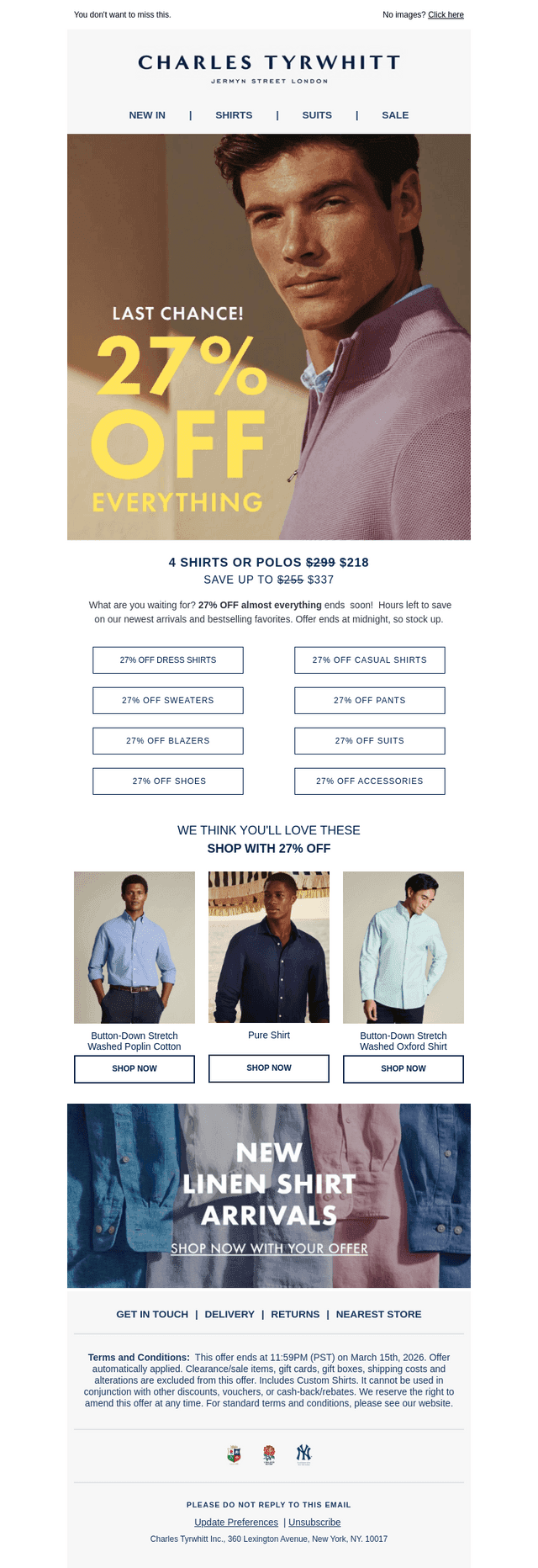 Last Chance! 27% OFF Everything