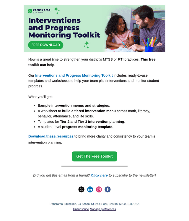 Free MTSS Toolkit: Intervention Planning Templates