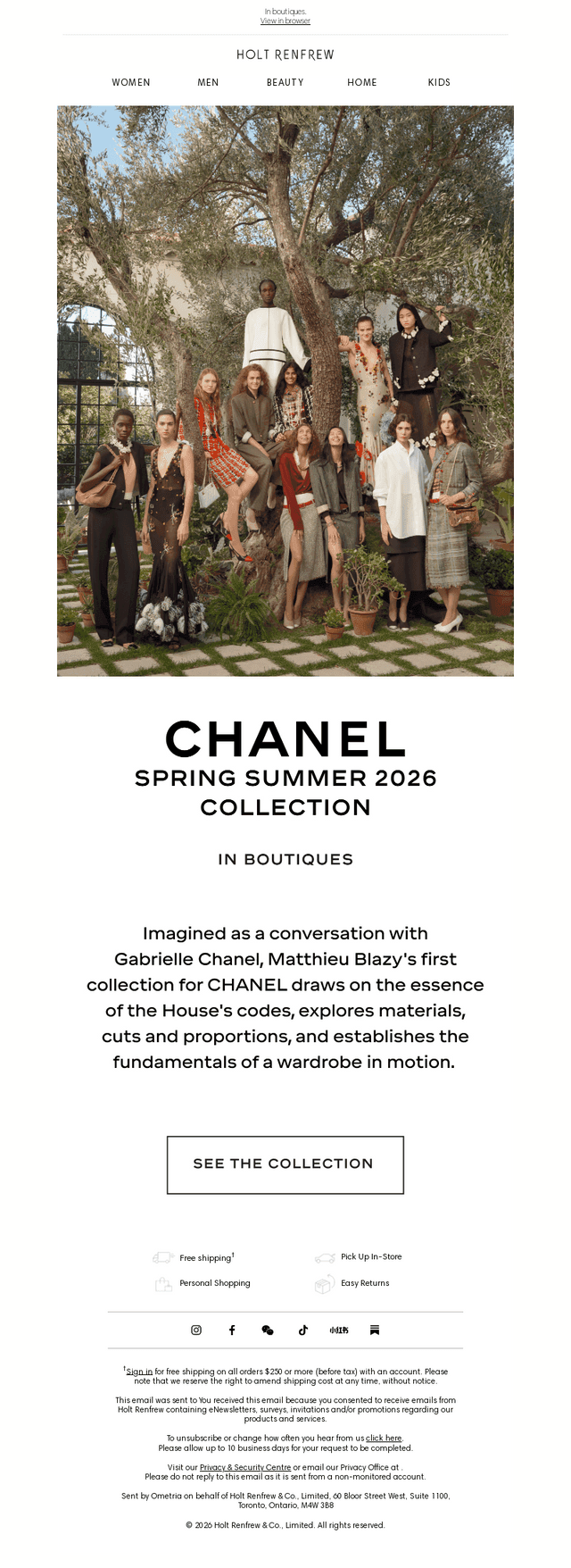 The CHANEL Spring Summer 2026 Collection