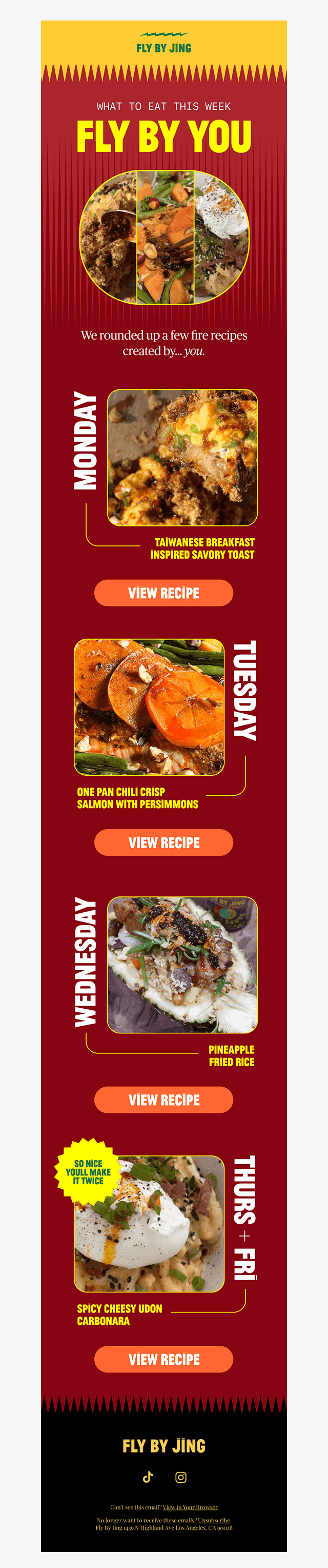 🍜 Your dinner lineup this week