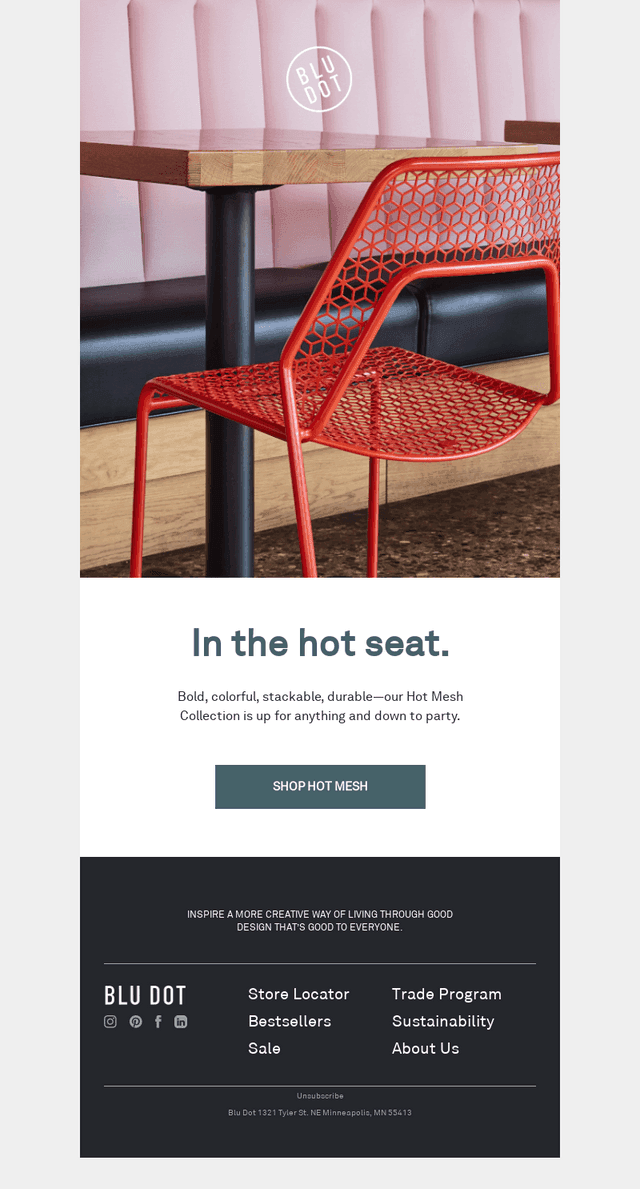In the hot seat.