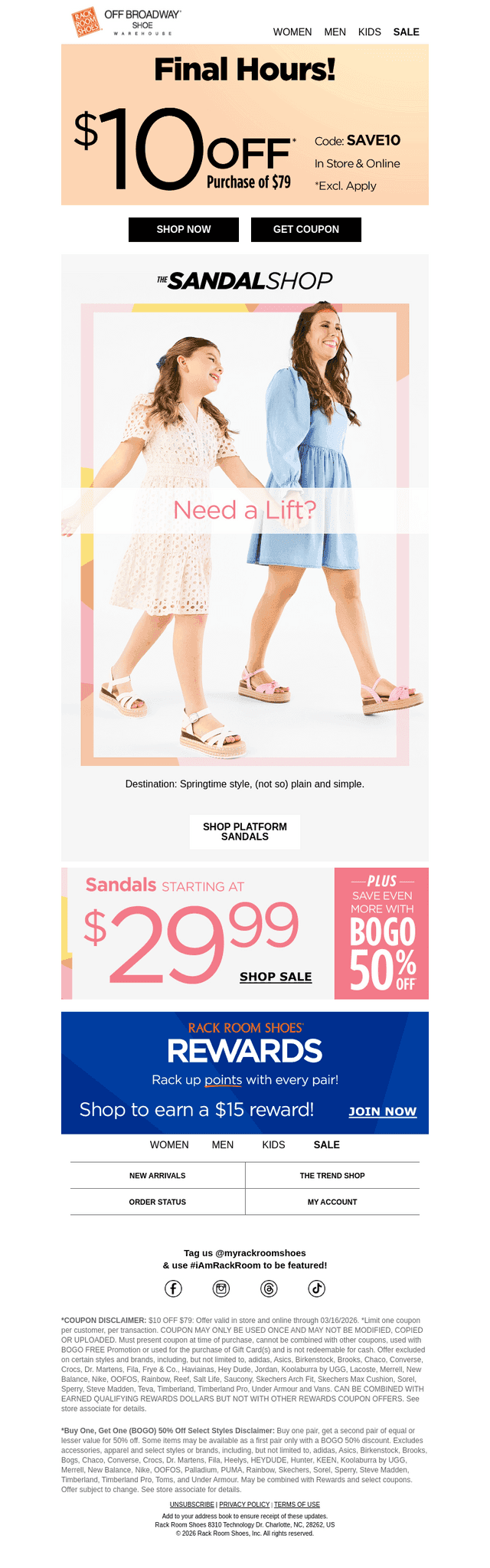 Last Chance: $10 OFF
