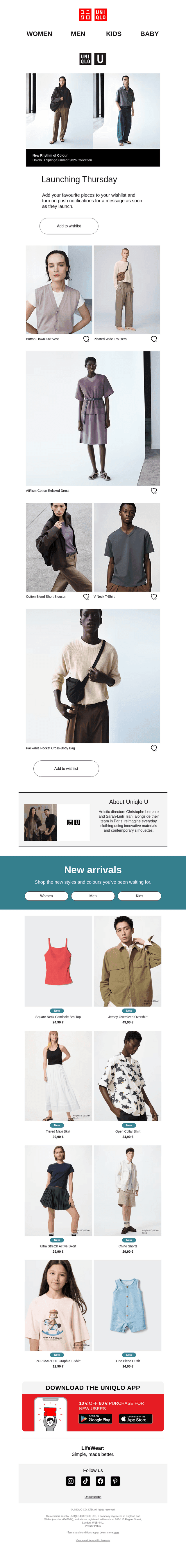 UNIQLO email from Tue, Mar 17, 2026