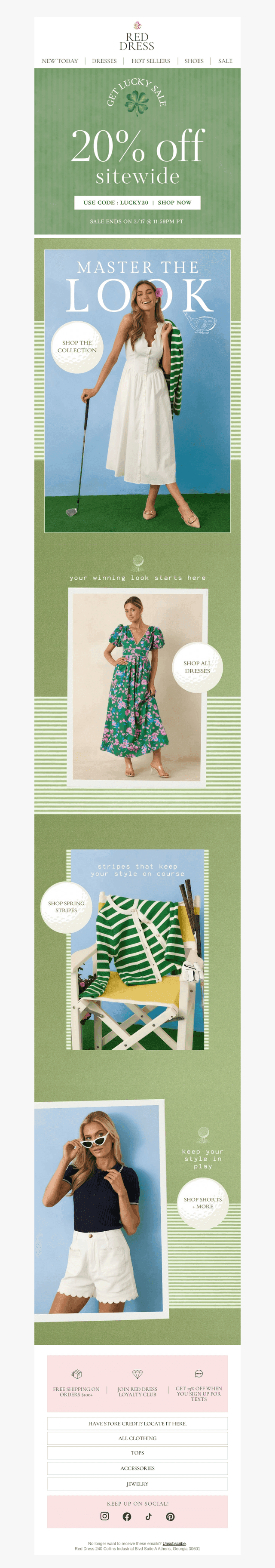 It's Your Lucky Day! 20% OFF Everything🍀
