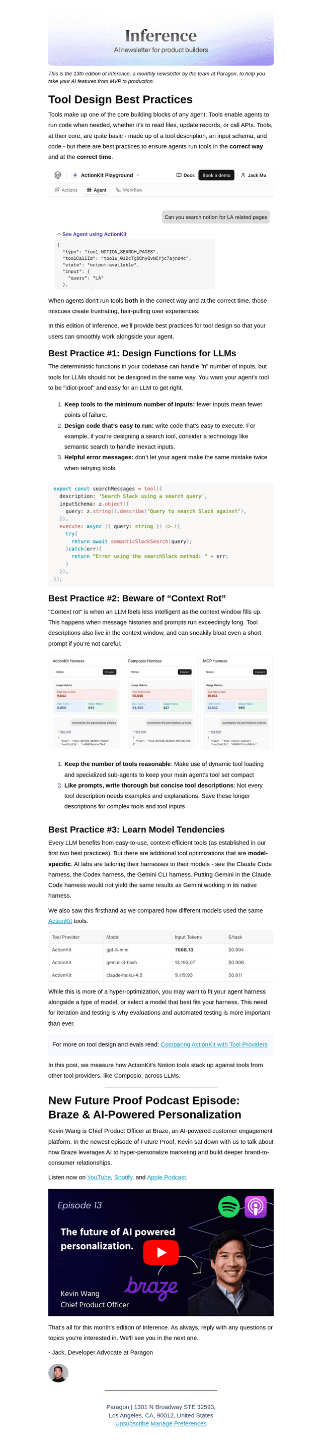Tool Design Practices for High-Performing Agents