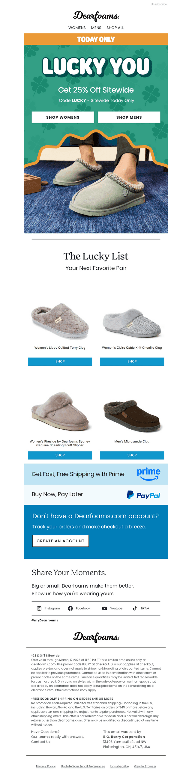Your Lucky Day: 25% Off