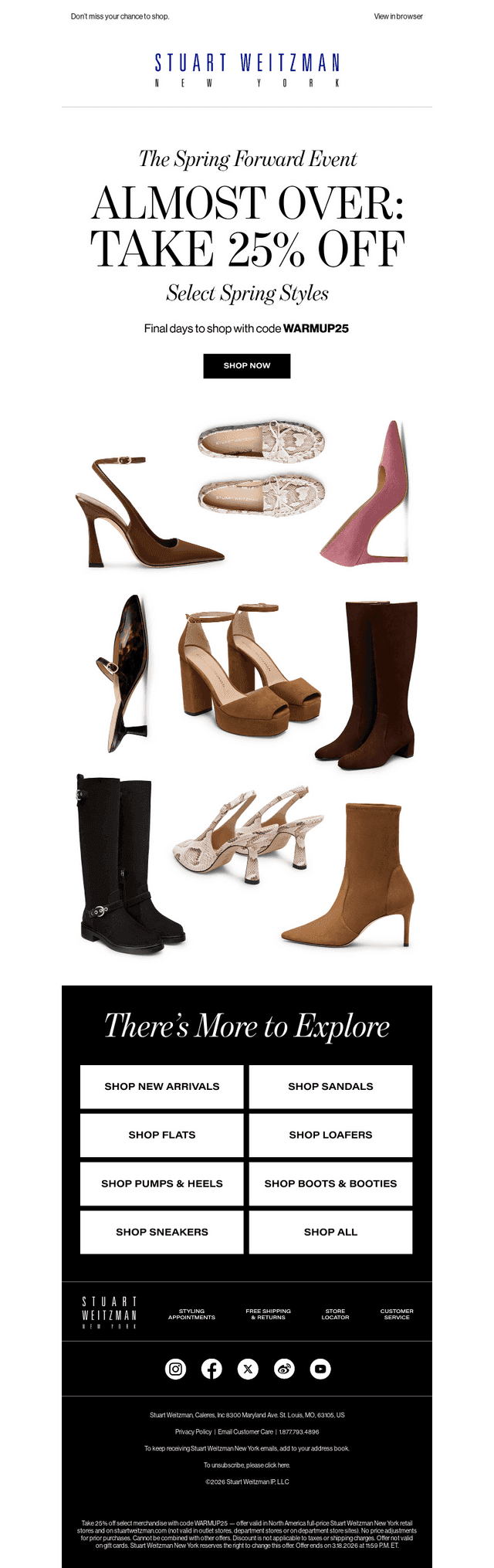 Almost Over: 25% Off Select Spring Styles
