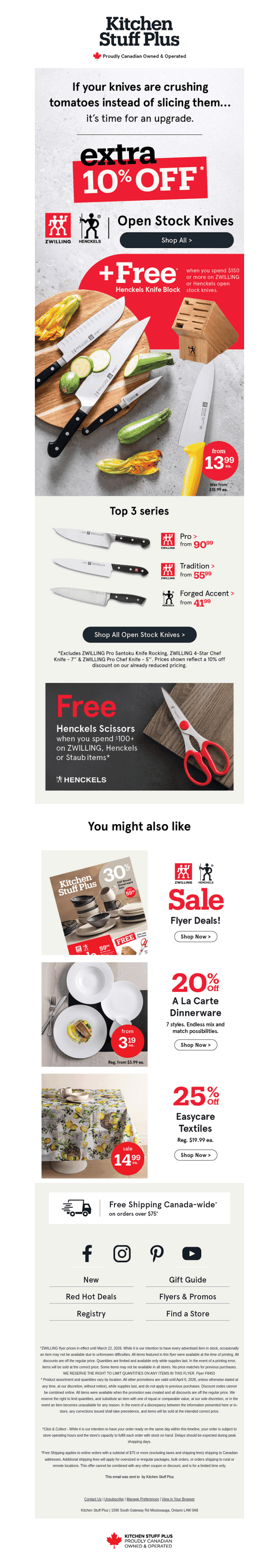 Kitchen Stuff Plus email from Tue, Mar 17, 2026