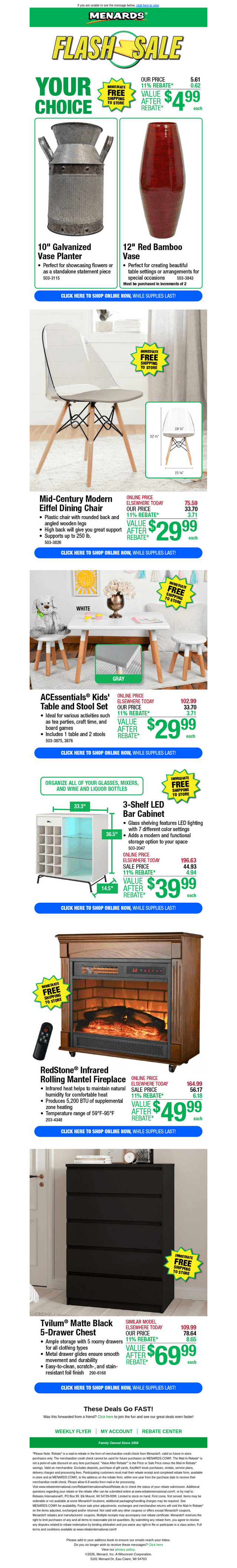 Galvanized Vase/Planter ONLY $4.99 After Rebate*!
