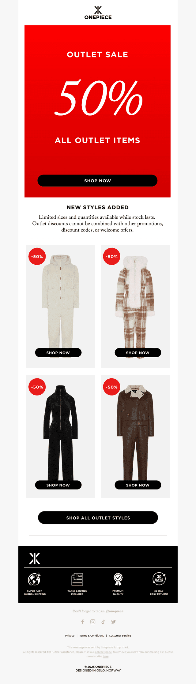 ICYMI: All Outlet Styles 50% Off ⚡