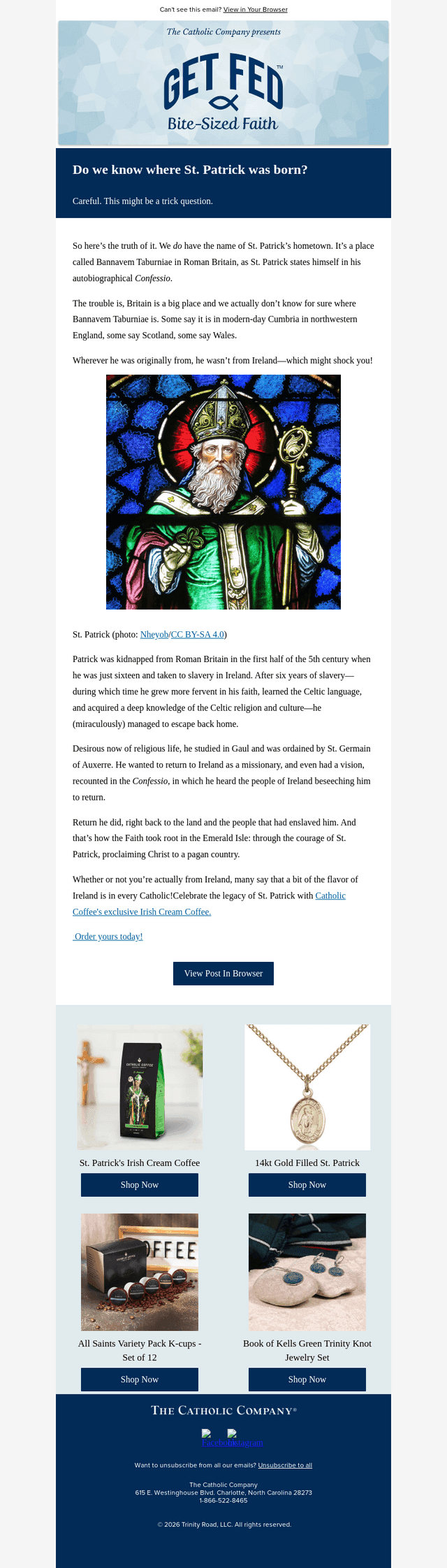 The Catholic Company email from Tue, Mar 17, 2026