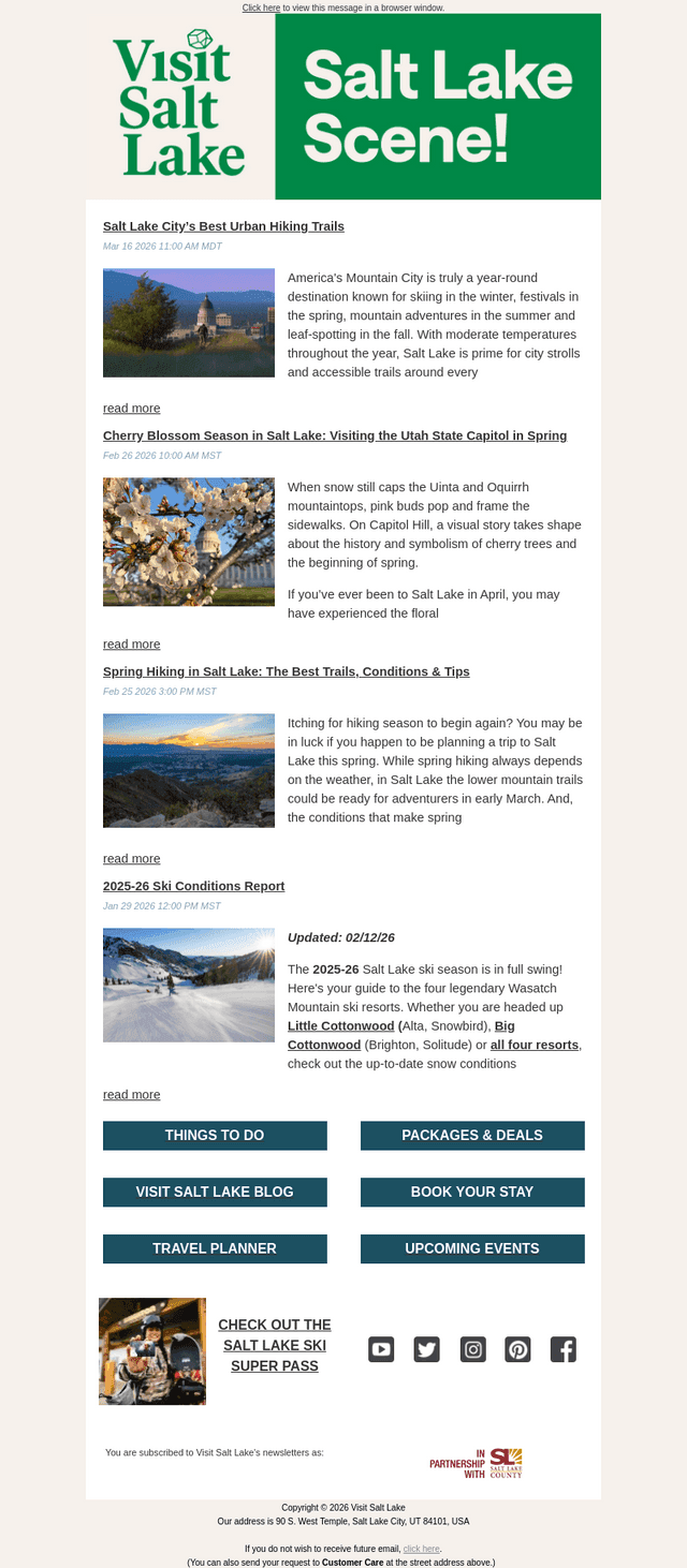 Visit Salt Lake email from Tue, Mar 17, 2026