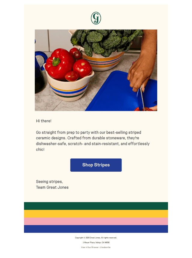 Great Jones email from Tue, Mar 17, 2026