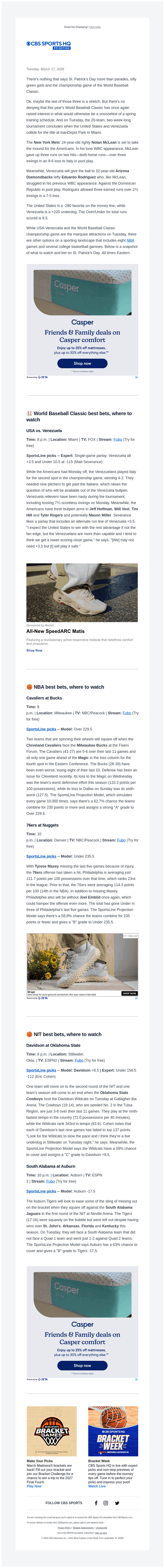 CBS email from Tue, Mar 17, 2026
