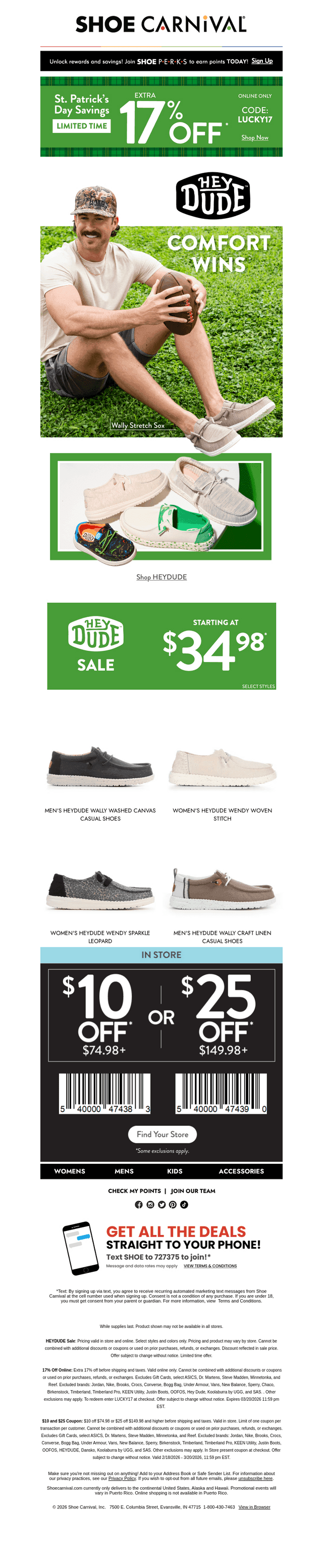 Shoe Carnival email from Tue, Mar 17, 2026