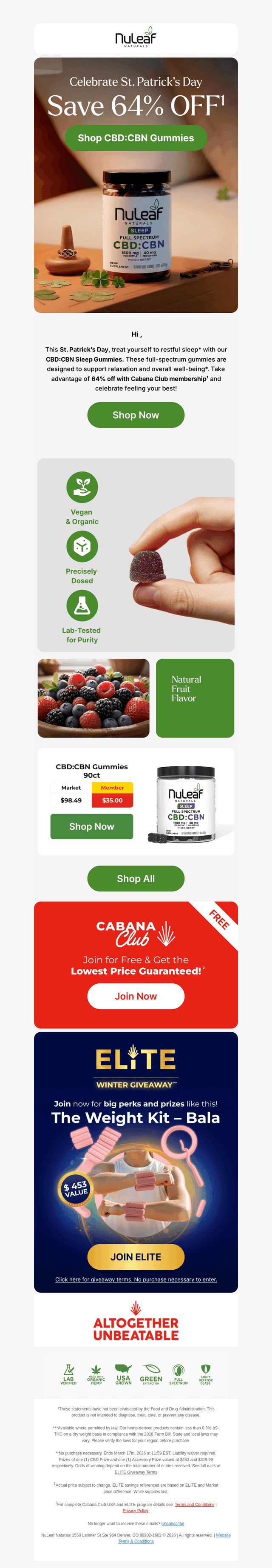 NuLeaf Naturals email from Wed, Mar 18, 2026