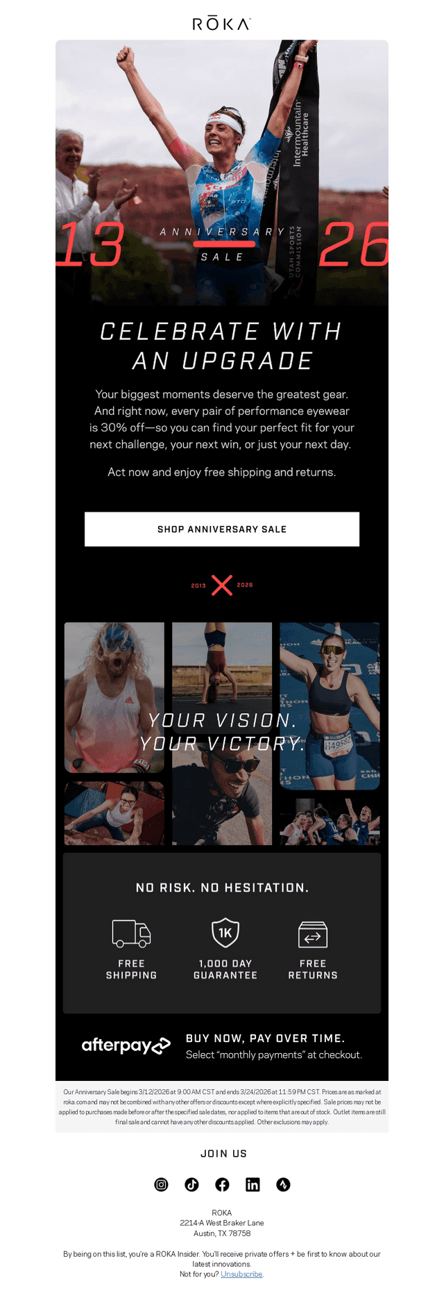Roka Sports email from Wed, Mar 18, 2026