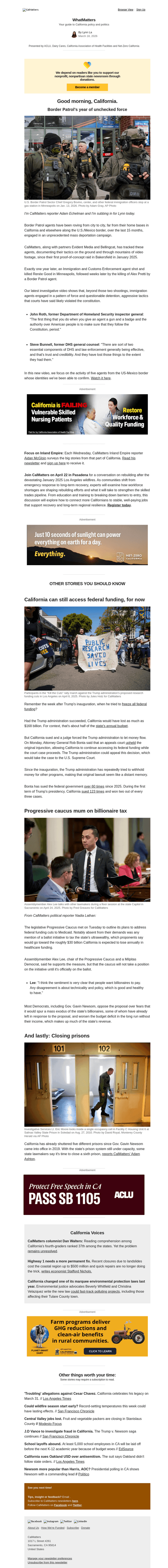 Calm email from Wed, Mar 18, 2026