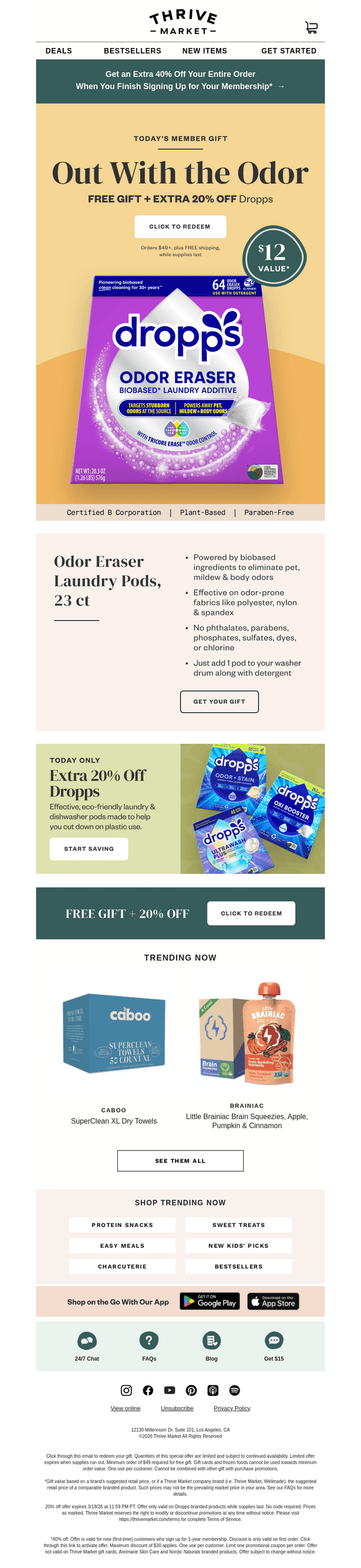 🎽 FREE laundry pods ($12 value) + EXTRA 20% off