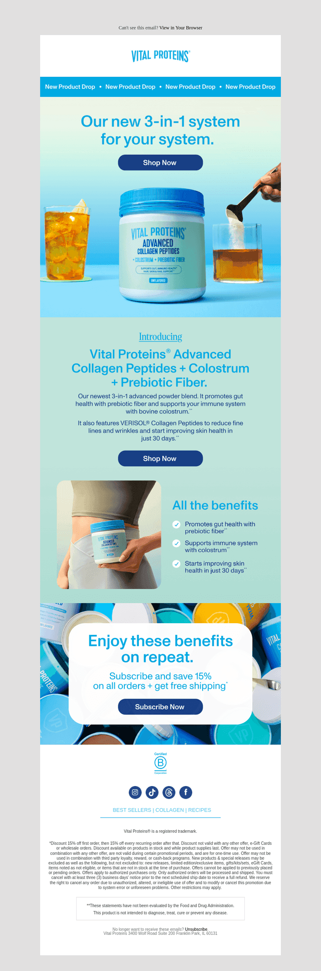 Vital Proteins email from Wed, Mar 18, 2026