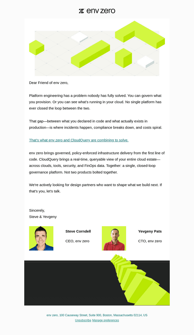 env0 email from Wed, Mar 18, 2026