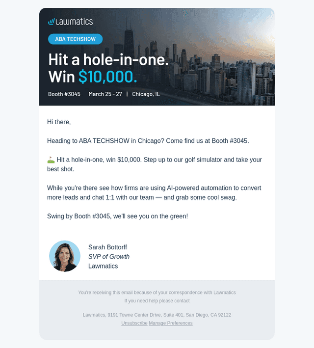 Take your shot at ABA TECHSHOW, win $10K!