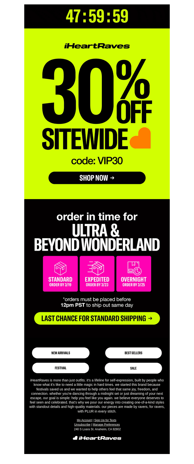 48HRS LEFT: 30% off everything 👀