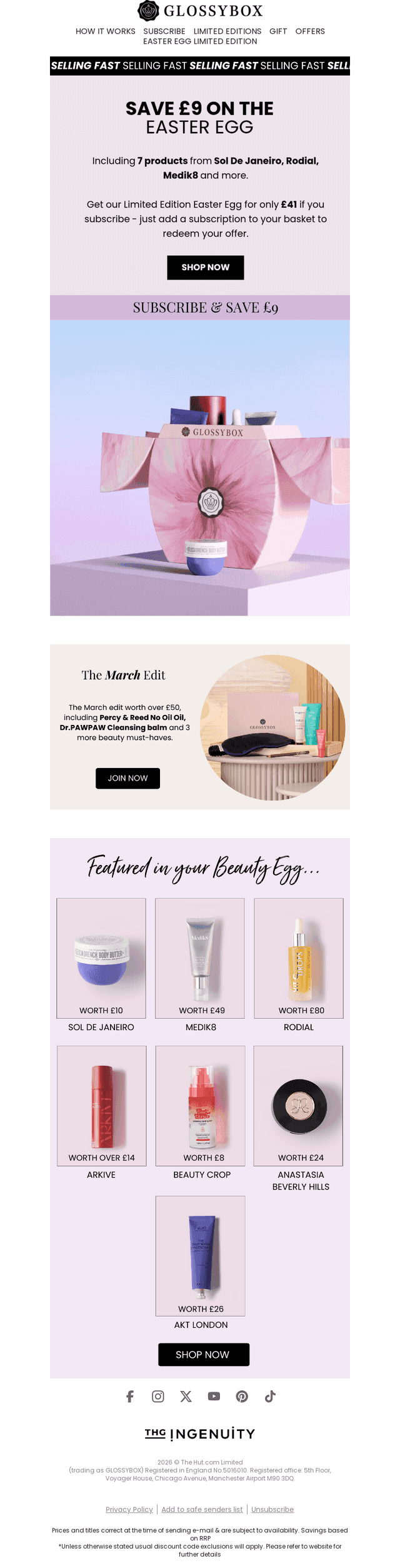 SAVE £9: The GLOSSYBOX Easter Egg (Worth £211) 🐣
