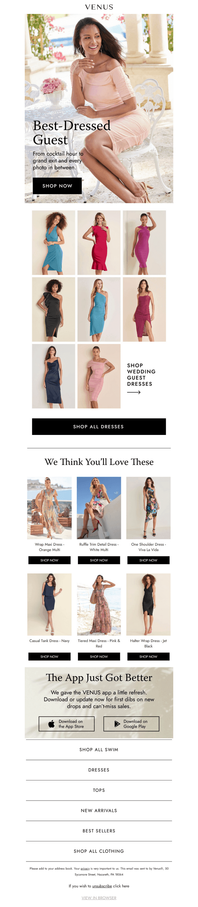 VENUS Fashion email from Wed, Mar 18, 2026