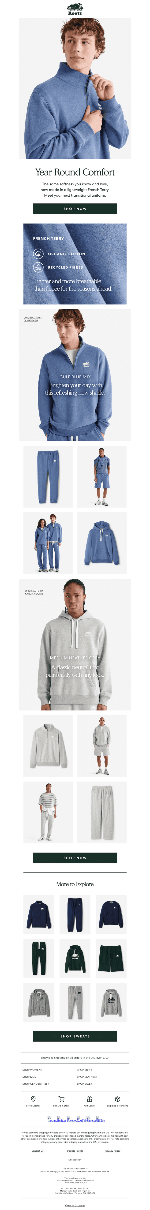 Transition Between Seasons With French Terry