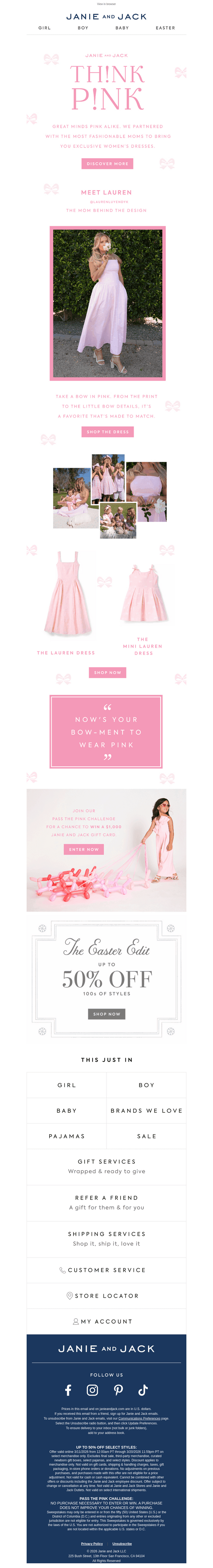 A matching PINK bow-ment for mom
