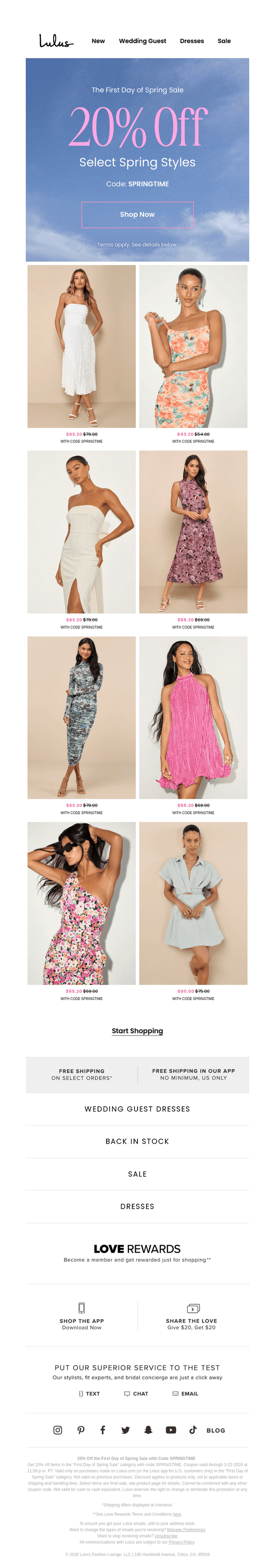 🌼🌷 20% OFF SELECT SPRING STYLES 🌷🌼​