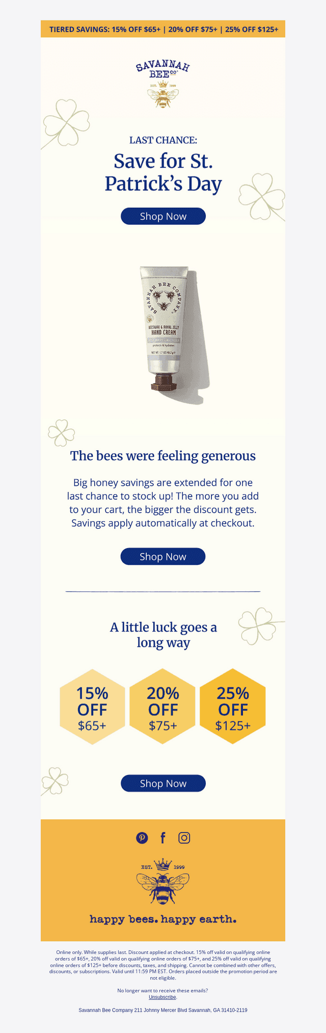Savannah Bee email from Thu, Mar 19, 2026
